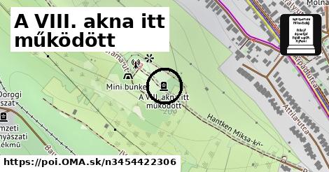 A VIII. akna itt működött