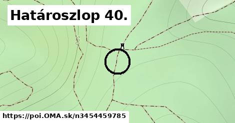 Határoszlop 40.