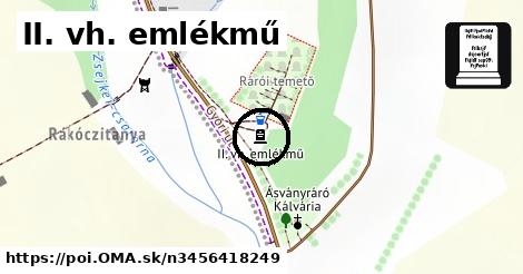 II. vh. emlékmű