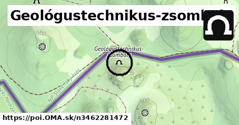 Geológustechnikus-zsomboly