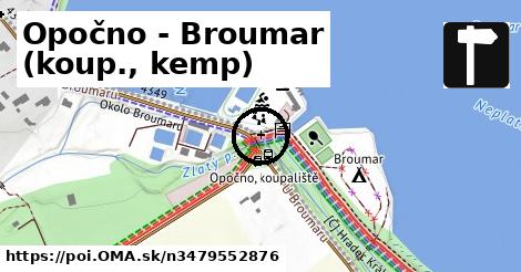 Opočno - Broumar (koup., kemp)