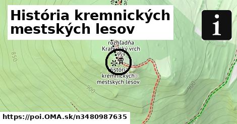 História kremnických mestských lesov