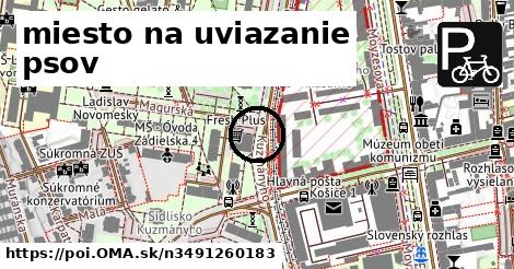 miesto na uviazanie psov