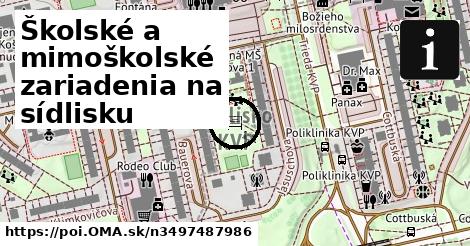 Školské a mimoškolské zariadenia na sídlisku