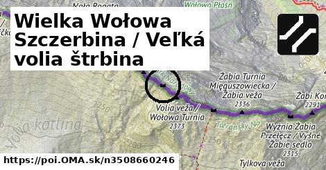 Wielka Wołowa Szczerbina / Veľká volia štrbina