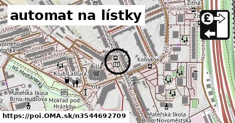 automat na lístky