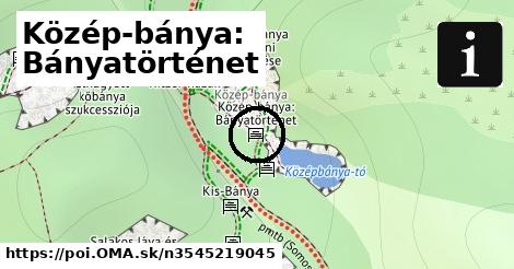 Közép-bánya: Bányatörténet