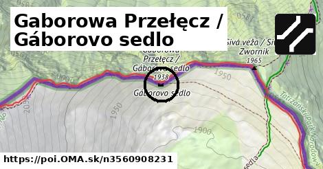 Gaborowa Przełęcz / Gáborovo sedlo