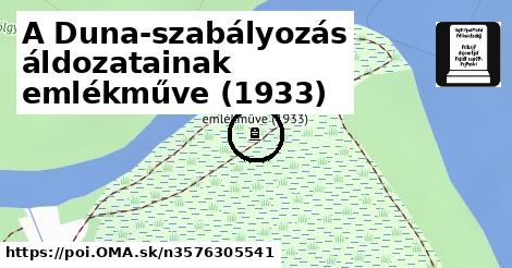 A Duna-szabályozás áldozatainak emlékműve (1933)