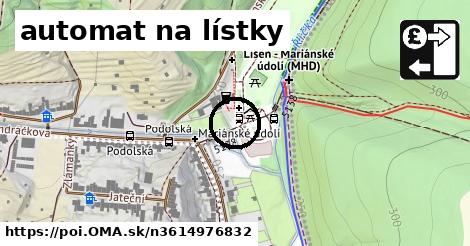 automat na lístky