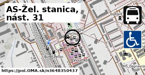 AS-Žel. stanica, nást. 31