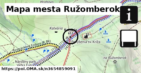 Mapa mesta Ružomberok