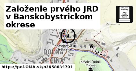 Založenie prvého JRD v Banskobystrickom okrese