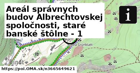 Areál správnych budov Albrechtovskej spoločnosti, staré banské štôlne - 1