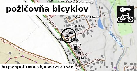 požičovňa bicyklov