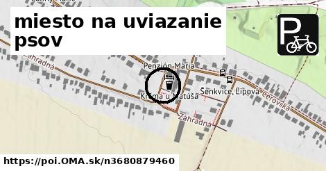 miesto na uviazanie psov