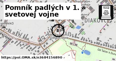 Pomník padlých v 1. svetovej vojne