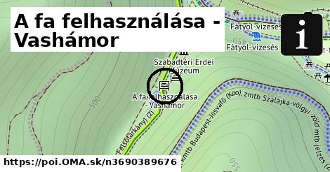 A fa felhasználása - Vashámor