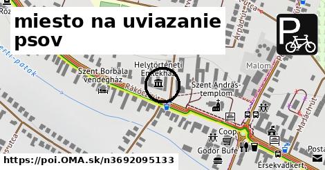 miesto na uviazanie psov