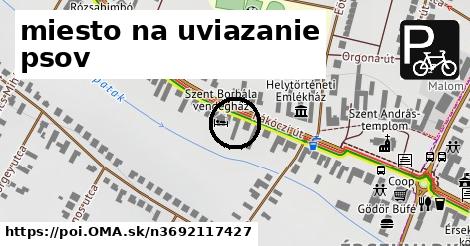 miesto na uviazanie psov