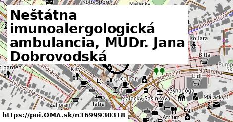 Neštátna imunoalergologická ambulancia, MUDr. Jana Dobrovodská