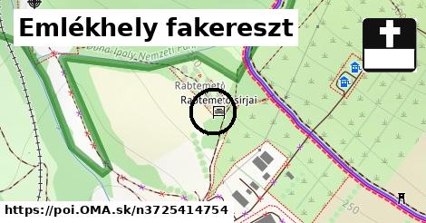 Emlékhely fakereszt