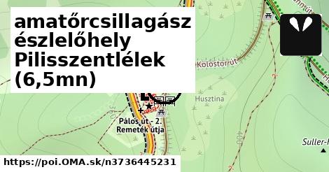 amatőrcsillagász észlelőhely Pilisszentlélek (6,5mn)