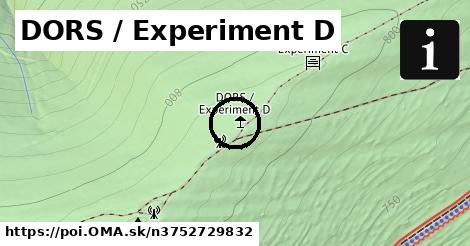 DORS / Experiment D