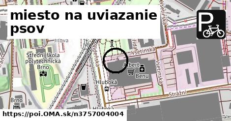 miesto na uviazanie psov