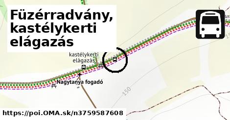 Füzérradvány, kastélykerti elágazás