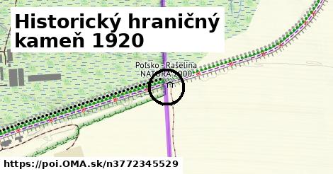 Historický hraničný kameň 1920