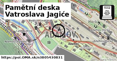 Pamětní deska Vatroslava Jagiće