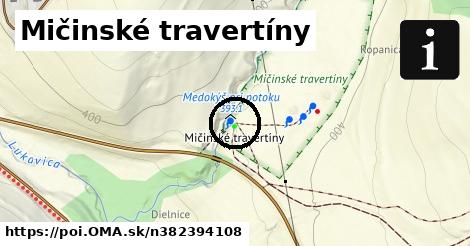 Mičinské travertíny