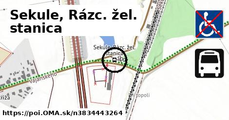 Sekule, Rázc. žel. stanica