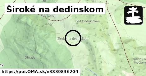 Široké na dedinskom