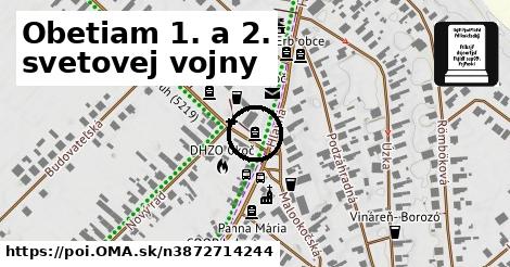 Obetiam 1. a 2. svetovej vojny