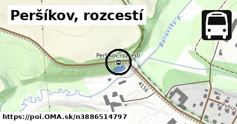 Peršíkov, rozcestí