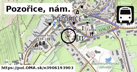 Pozořice, nám.