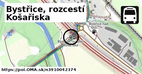 Bystřice, rozcestí Košařiska