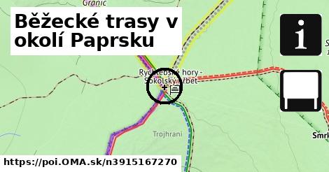 Běžecké trasy v okolí Paprsku