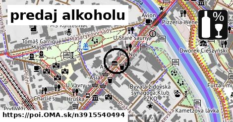 predaj alkoholu