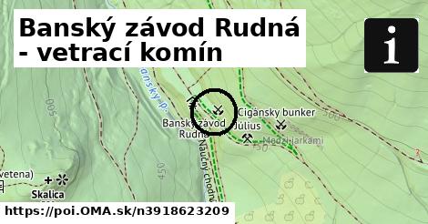 Banský závod Rudná - vetrací komín