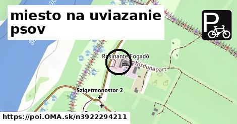 miesto na uviazanie psov