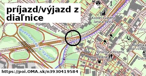 príjazd/výjazd z diaľnice