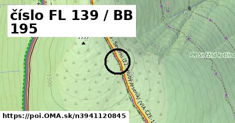 číslo FL 139 / BB 195