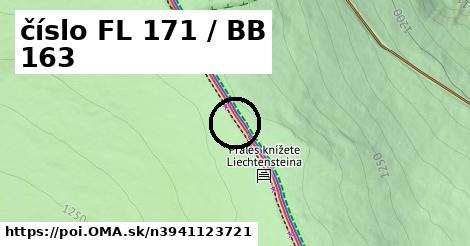 číslo FL 171 / BB 163