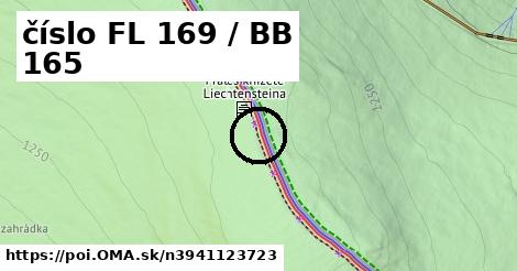 číslo FL 169 / BB 165