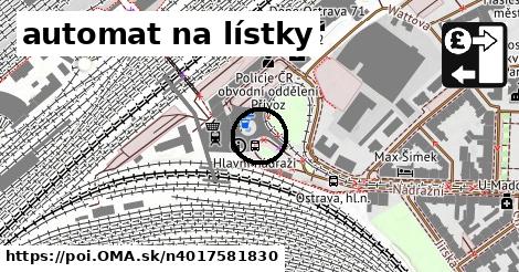 automat na lístky