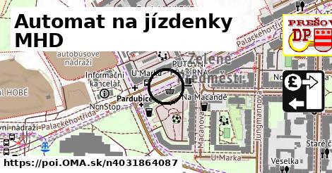 Automat na jízdenky MHD