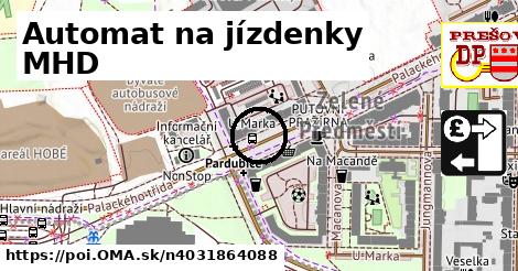 Automat na jízdenky MHD